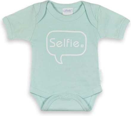 Funnies Romper Selfie Junior Katoen Mintgroen Maat 50/56