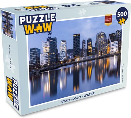 Puzzel Stad - Oslo - Water - Legpuzzel - Puzzel 500 stukjes