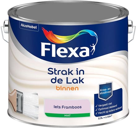 Flexa - Strak In De Lak Binnenlak Mat - Iets Framboos - Mengverf - 2,5 L