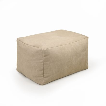 Blokpoef 75x50x45 canvas beige