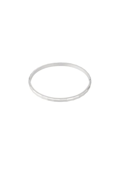 Bijoutheek Armband (Sieraad) Bangle Facet Zilver