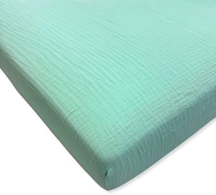 Dartomik - Muslin Hoeslaken met Elastiek - 90x50 cm - Mint