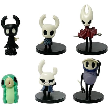 6 pièces/set Figurine d'action Hollow Knight Poupée en PVC Jeu Anime Modèle de Collection Jouets No Box black