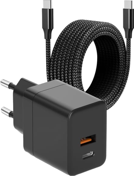 Snellader met usb-C Oplader 3 Meter voor S24/S23/S22/S21/S20/S10/A51/A53- Quick Charge / Super Fast Charge 35w - Gecertificeerde usb Adapter met usb-C Kabel