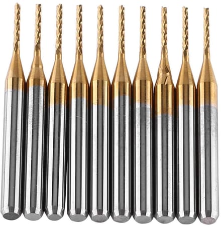 Allecto - Cnc Frees Cutter Set - 10-delige set met 3.17mm Tungsten