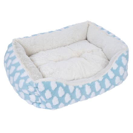 zooplus Basics knuffelbed Pluizige blauwe hond