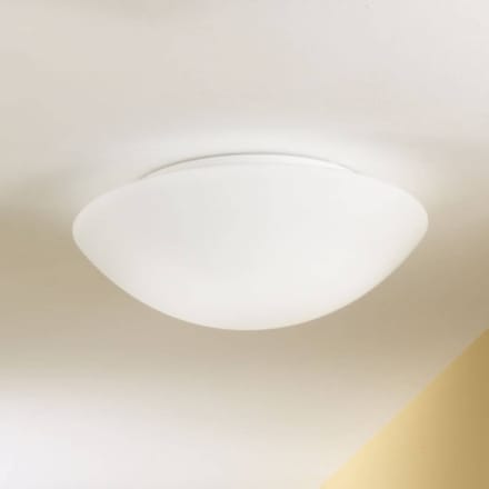 Fabas Luce Pandora plafondlamp, Ø 25 cm, glas, wit