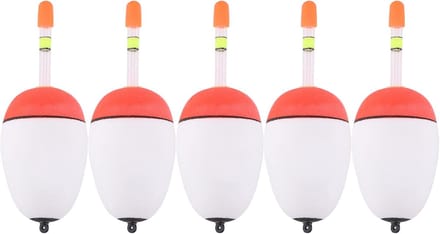 Set van 5 Zware Visdobbers (50 Gram) voor Vissen op Lange Afstand en Sterke Stroming