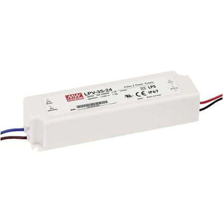 MEAN WELL LPV-35-36 LED-transformator Constante spanning 36 W 0 - 1 A 36 V/DC Niet dimbaar, Overbelastingsbescherming 1 stuk(s)