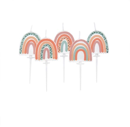 Anniversary House Boho Rainbow Candles pk/5
