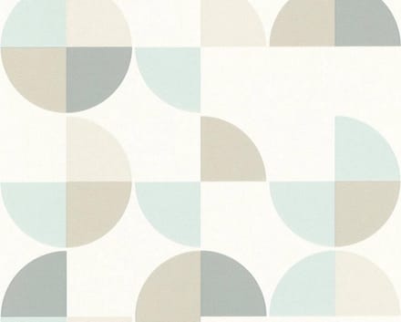 MODERNE CIRKELS BEHANG - Beige Blauw Grijs - AS Creation Spot 4