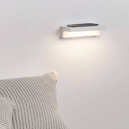 FARO BARCELONA LED wandlamp Well, USB+Wireless Charger, wit