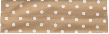 Haarsoires Haarband Stof 7cm – Stippen Print – Jersey – Wit Bruin