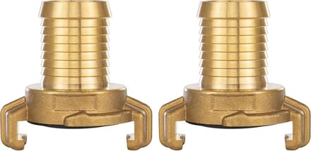 2x Messing Snelkoppeling 1 inch Slangtule (Geka systeem koppeling 1 inch)