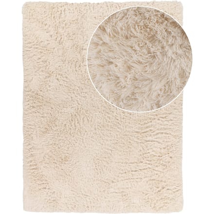 Hoogpolig tapijt Silvana crème 60x100 cm