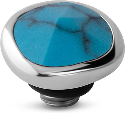 Melano Twisted Gemstone Cloud Steentje Turquoise | Zilver