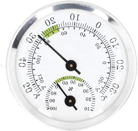 Draagbare Buitenthermometer - Wandthermometer Hygrometer - Temperatuur Meten - Gemakkelijk Afleesbaar - -30 tot 50°C - Wit