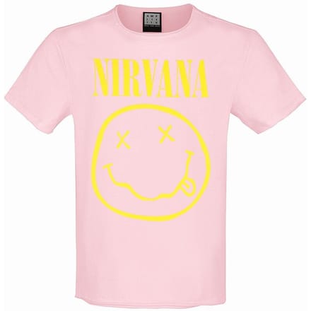 Nirvana T-shirt - Face - S tot XL - voor Mannen - roze