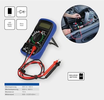 Digitale multimeter voor thuisgebruik en hobby - Meet AC/DC spanning, stroom en weerstand