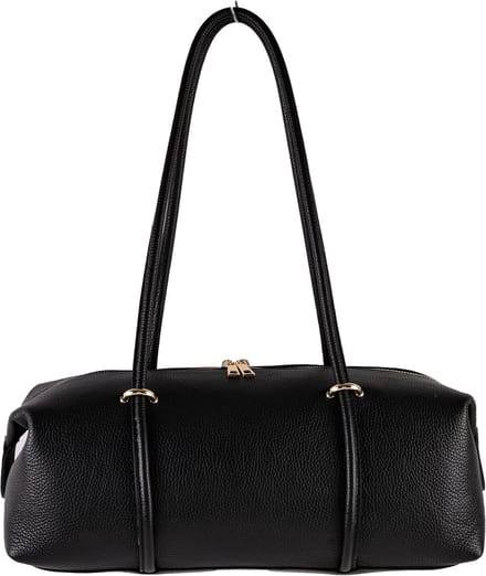 Giuliano lederen schoudertas Alexa - Dames - Made in Italy - Zwart