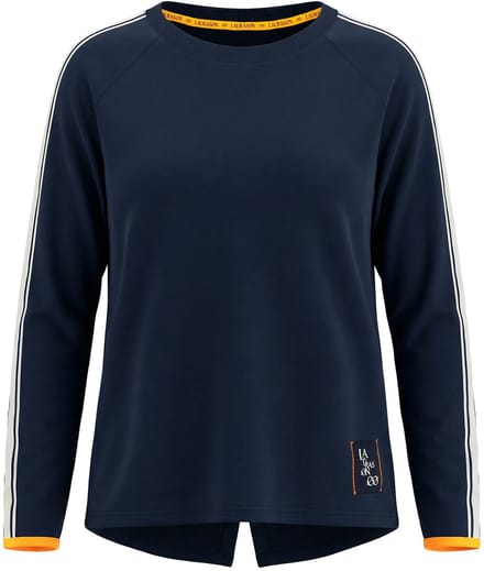 Laurasøn - Dames - Sweatshirt ronde hals lange mouw - Marine - Maat 40+