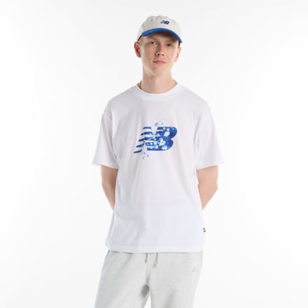 New Balance Bubble T-Shirt Heren T-shirt - WHITE