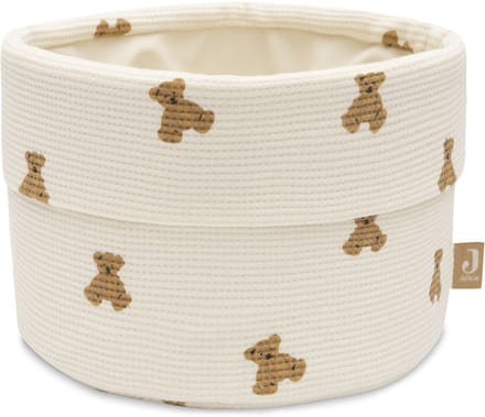 Jollein Commode Mandje - Mini Teddy Bear - Little Waffle - Ø19 cm