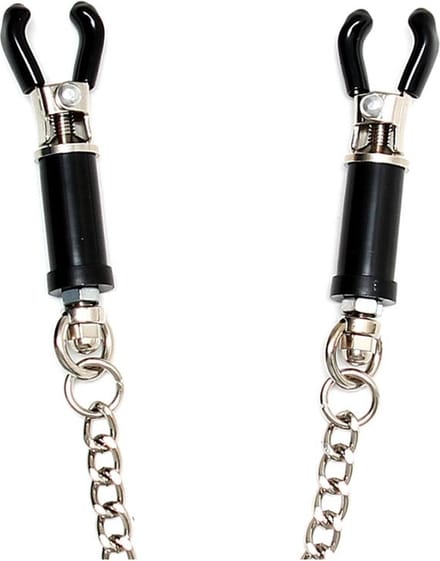 Bondage Play tepelklemmen met ketting