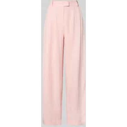 High waist stoffen broek van viscosemix model 'Franciska'