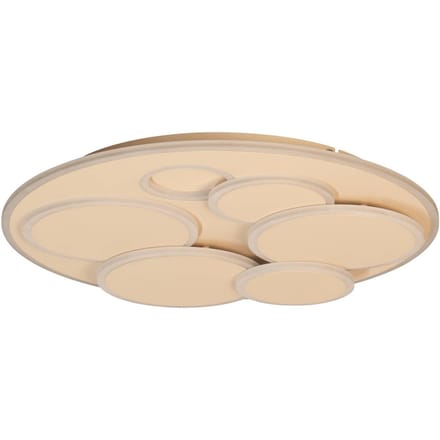 FISCHER & HONSEL LED plafondlamp Dots, zandkleurig, Ø 50 cm, metaal/acryl, CCT