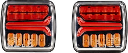 LED achterlichtcombinatie set - 12 / 24V - 4 in 1 - 34 LED - Links + rechts