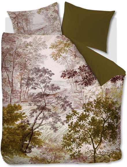 Beddinghouse Odile dekbedovertrek - Lits-Jumeaux - 240x200/220 cm - Groen