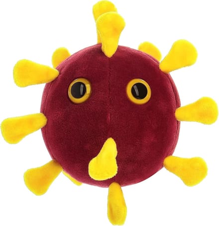 Coronavirus Knuffel - Microbe Speelgoed - Educatief Leren - Speelse Virusvorm - 15 cm - Multicolour