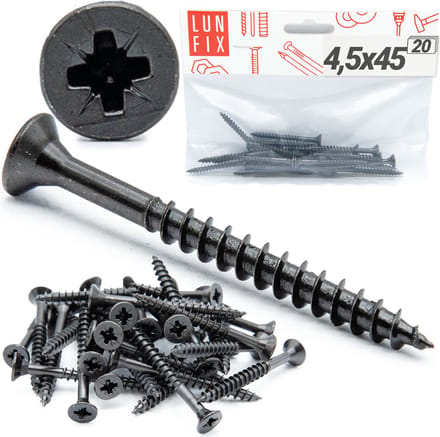 LUN FIX - Schroeven - 4,5x45 mm - 20 stuks - Zelftappend - Bevestiging