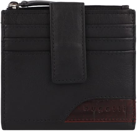 Bugatti Corso DeLuxe Portemonnee RFID-bescherming Leer 10 cm - Jongens - Horizontaal - schwarz