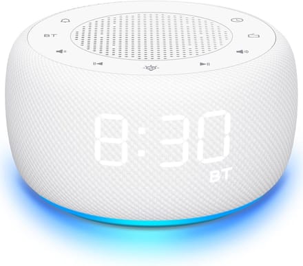 Bluetooth Luidspreker - Wekker Radio - Wakker Worden - Dimbare Klok - 9.9 x 3.8 cm - Wit