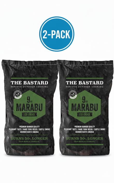 B-lazy Deal: The Bastard - houtskool kamado - marabu - 9 kg - 2 stuks