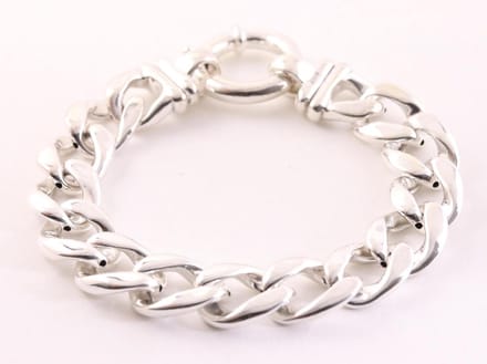 Zilveren armband met gourmet schakels