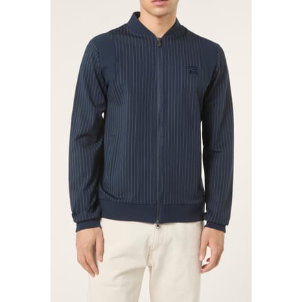 FILA Lucca Regular Pinstriped Track Jacket Black Iris / Egret Str Taglia: M | Felpe con cappuccio Outlet | Uomo | Nero