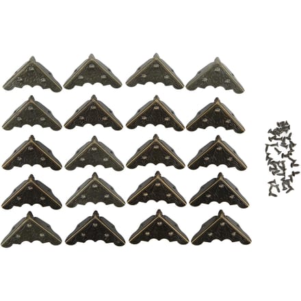 50 stuks Metalen Hoekbeschermer Retro Stijl Brede Toepassing Duurzaam Metaal Hoge Hardheid Hoekbeschermers black