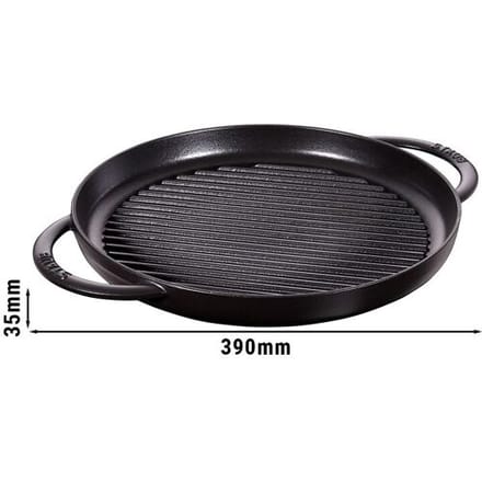 STAUB GRILL PANS - Pure Grill - Ø 300mm - Gietijzer - Zwart