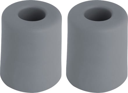 Deltafix Deurbuffer - 2x - deurstopper - grijs - rubber - 35 x 30 mm - schroefbevestiging