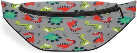 Heuptas Dinosaurus Design - Buiktas Mode - Sport en Reizen - Waterproof Polyester Materiaal - 35.5 x 13 cm
