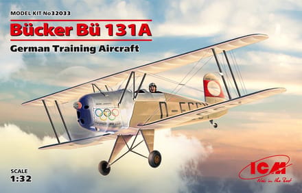 ICM Modelbouwpakket Militaire voertuigen - 32033 Bücker Bü 131A German Training Aircraft Plastic - 1:32 - Modelbouw