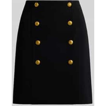 Smalle mini-kokerrok met knoopdetails