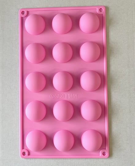 Siliconen Bakvorm Halve Bollen - Halfrond Rond - 15 Bollen - Roze