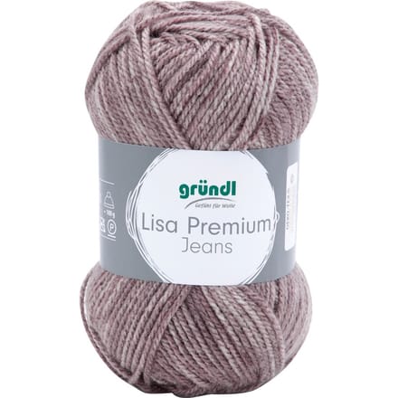 Gründl Wol "Lisa Premium Jeans" - Grijs/bruin gevlekt