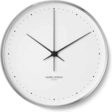 Georg Jensen Henning Koppel wandklok - roestvrij staal / wit - Ø 40 cm