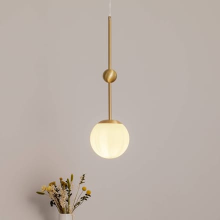 ALDEX Hanglamp Joel, messing/wit, 1-lamp
