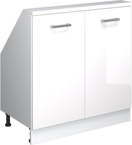Vicco Rion Kast voor schuine wand – met 2 deuren Wit hoogglans/wit